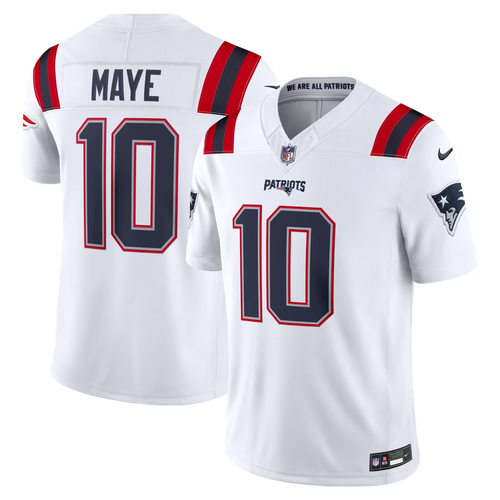 Men's New England Patriots Drake Maye #10 Premium Stitched Football Jersey