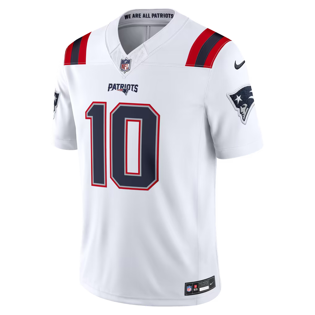 Men's New England Patriots Drake Maye #10 Premium Stitched Football Jersey