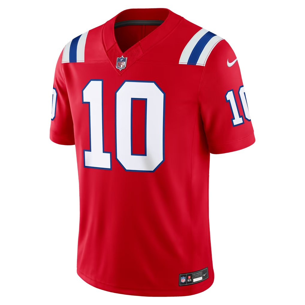 Men's New England Patriots Drake Maye #10 Premium Stitched Football Jersey