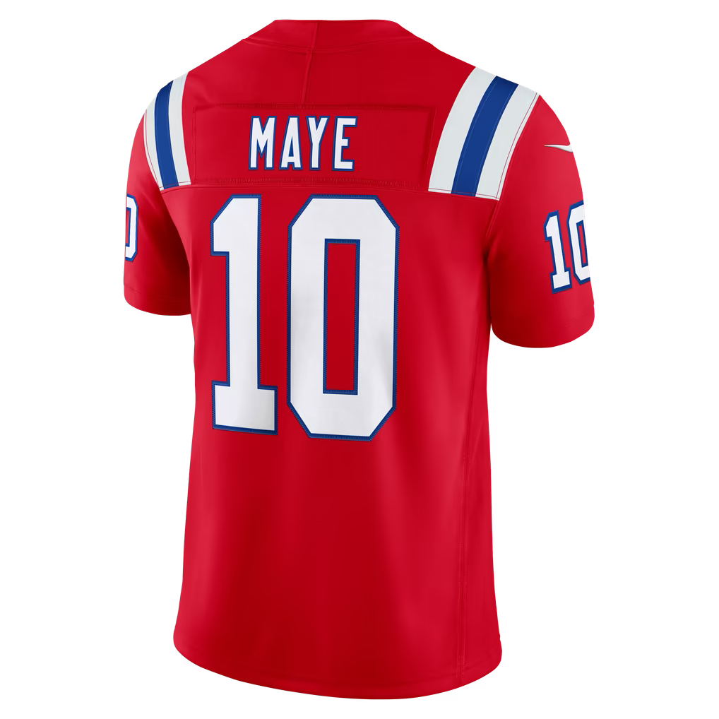 Men's New England Patriots Drake Maye #10 Premium Stitched Football Jersey
