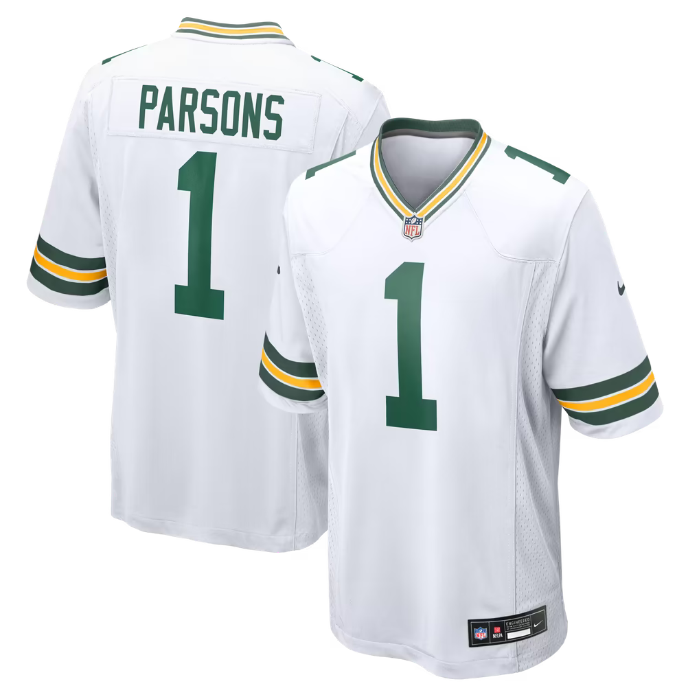 Men's Green Bay Packers Micah Parsons #1 Football Jersey