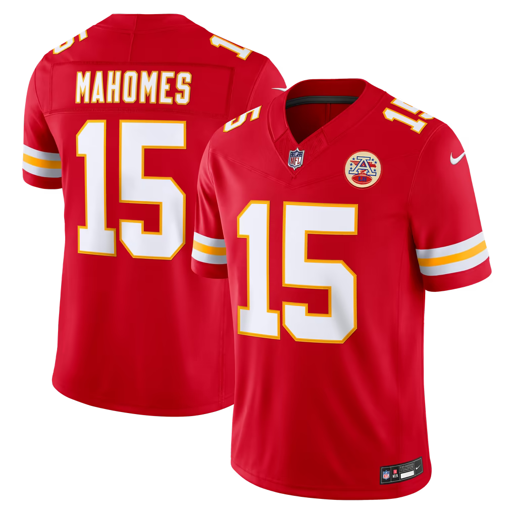 Men's Kansas City Chiefs Patrick Mahomes #15 Premium Stitched Football Jersey