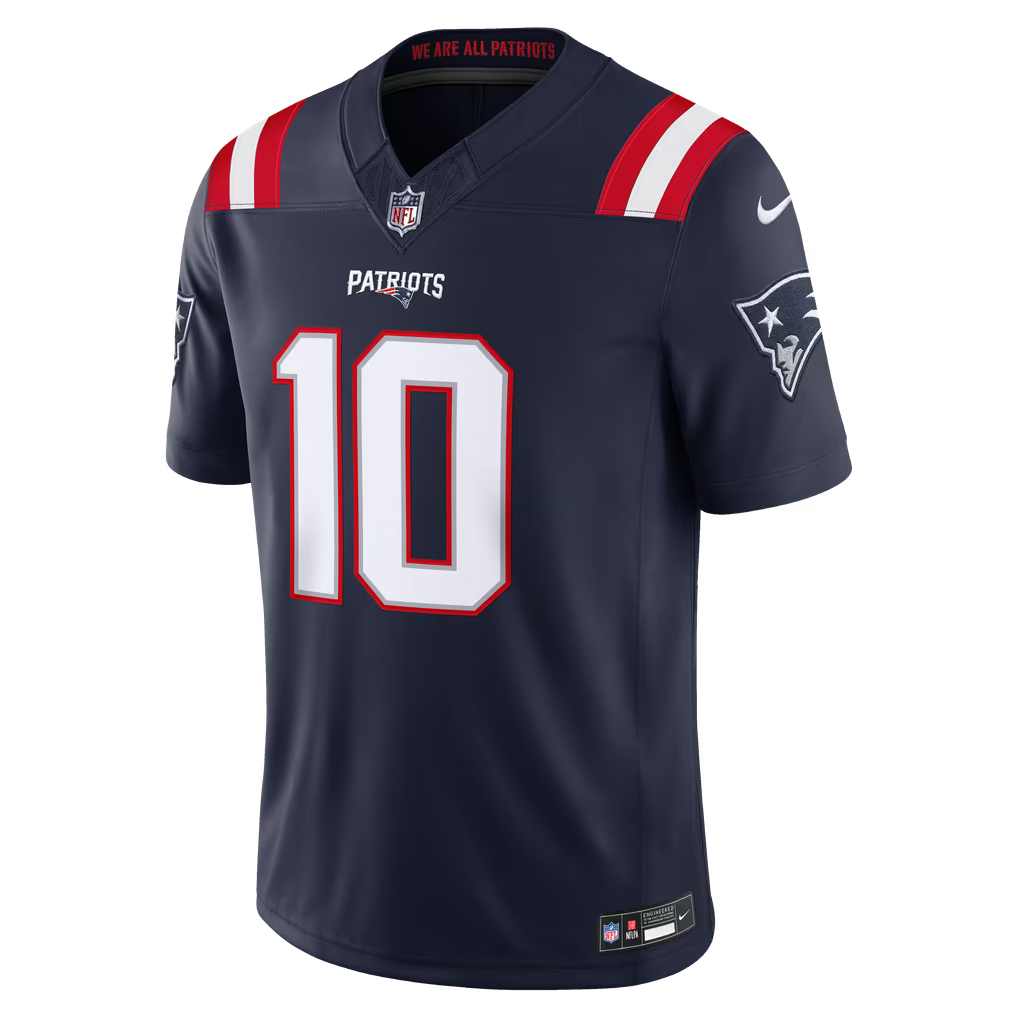 Men's New England Patriots Drake Maye #10 Premium Stitched Football Jersey