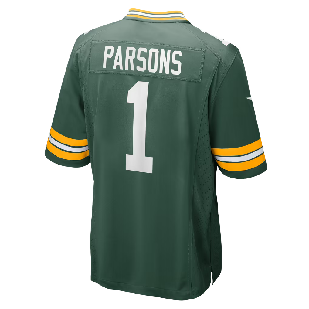 Men's Green Bay Packers Micah Parsons #1 Football Jersey