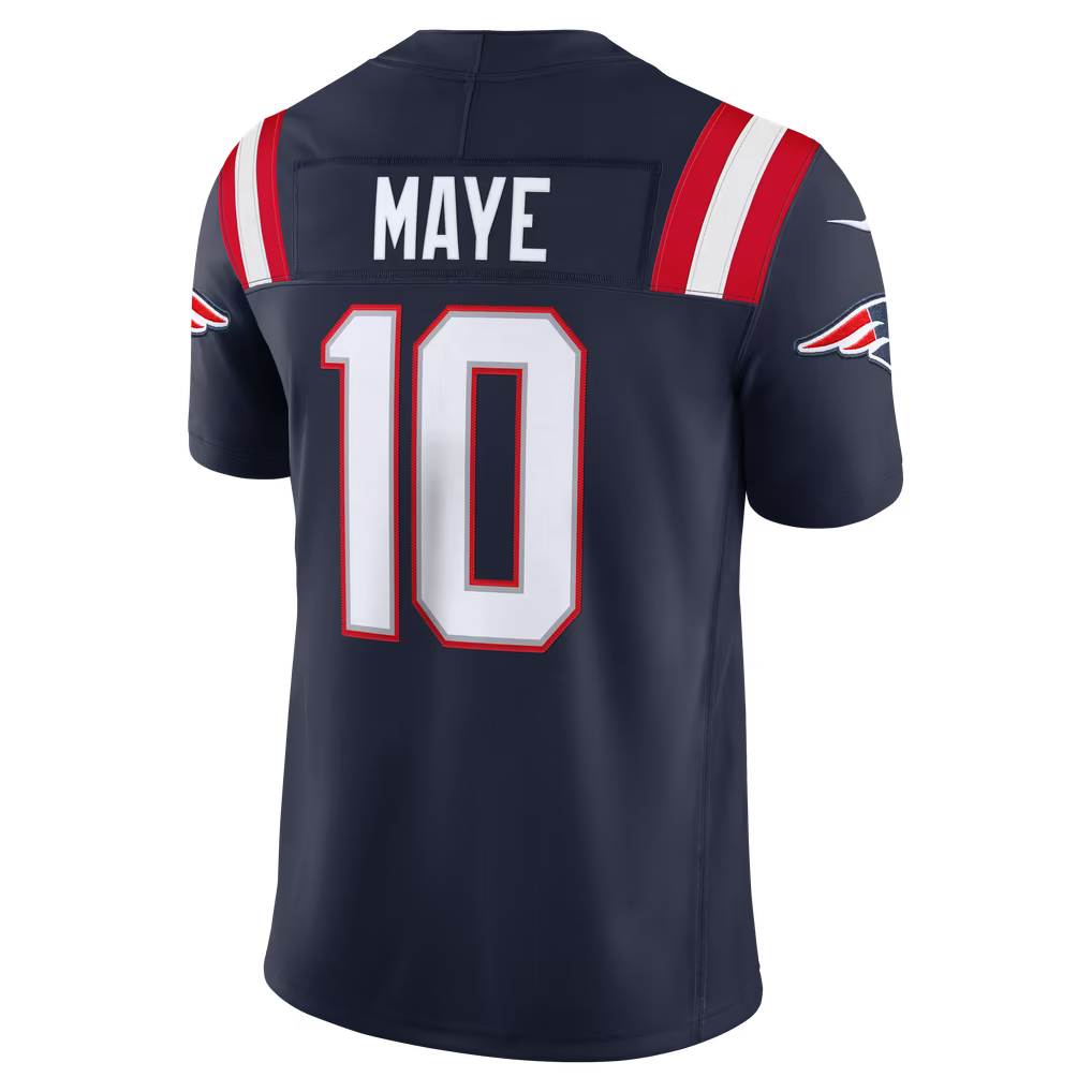 Men's New England Patriots Drake Maye #10 Premium Stitched Football Jersey