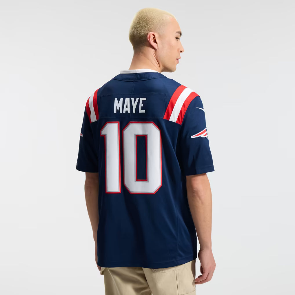 Men's New England Patriots Drake Maye #10 Premium Stitched Football Jersey