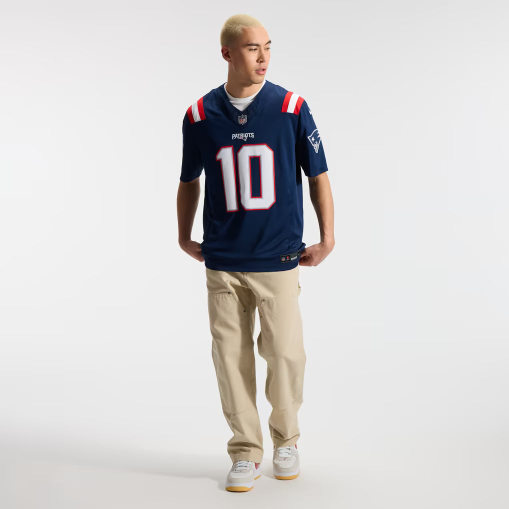Men's New England Patriots Drake Maye #10 Premium Stitched Football Jersey