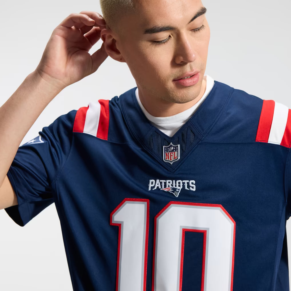 Men's New England Patriots Drake Maye #10 Premium Stitched Football Jersey