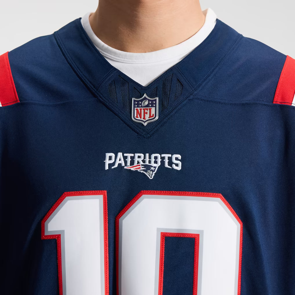Men's New England Patriots Drake Maye #10 Premium Stitched Football Jersey
